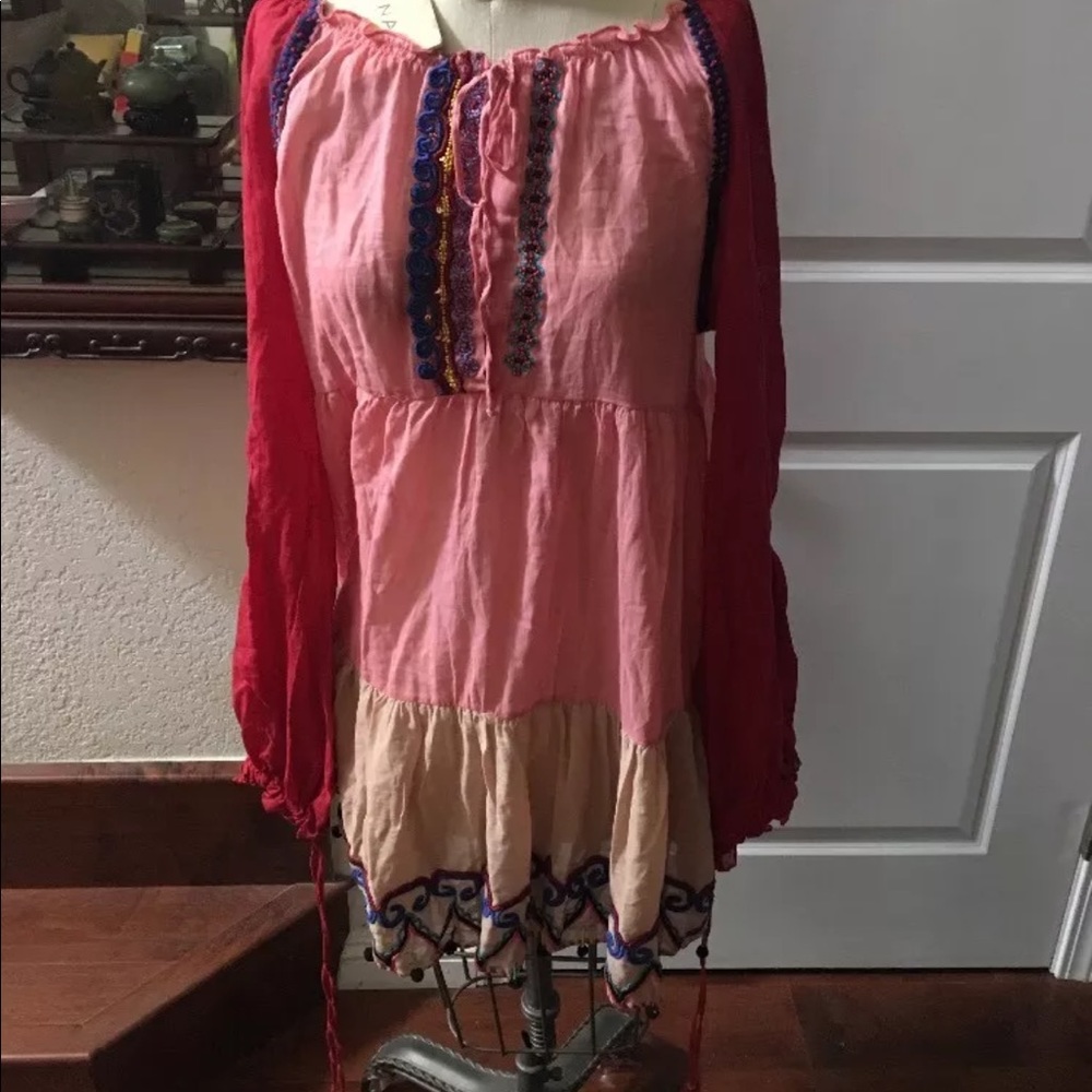 Anjuna Bohemian Embroidery/sequins/tassel Dress